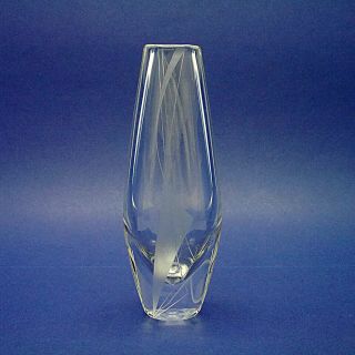 Vintage Sven Palmquist Studio Glass Orrefors Of Sweden Etched Vase 23.  5cm/9.  25 "