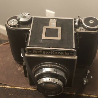 Kochman Reflex Korelle,  Vintage 6x6 Medium Format Camera W Leather Case.
