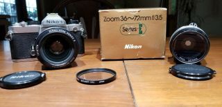 Vintage Nikon Camera W/extras.