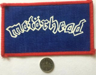 MOTORHEAD - Logo - Old OG Vtg 70/80`s Printed Patch Sew On Red Lemmy NWOBHM 2