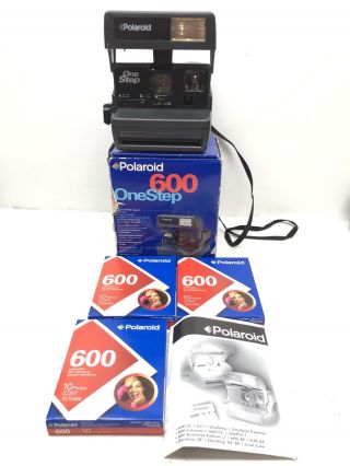 Polaroid Camera One Step 600 W/3 Instant Films Expired 09/09,  Parts/repair Only