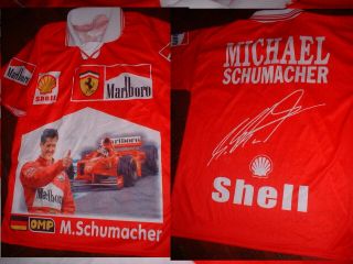 Michael Schumacher L Formula One F1 Motor Racing Shirt Jersey Vintage Ferrari A