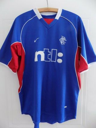 2001 2002 Fc Rangers Nike Home Football Soccer Jersey Shirt Vintage L