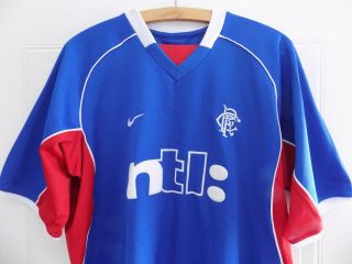2001 2002 FC Rangers Nike Home Football Soccer Jersey Shirt Vintage L 2