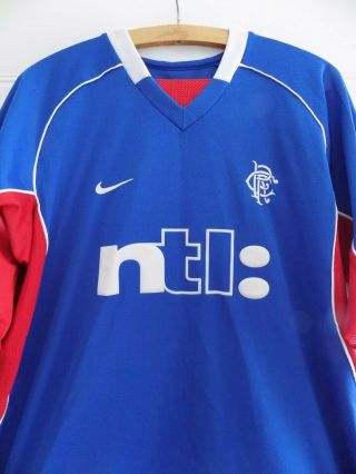 2001 2002 FC Rangers Nike Home Football Soccer Jersey Shirt Vintage L 5