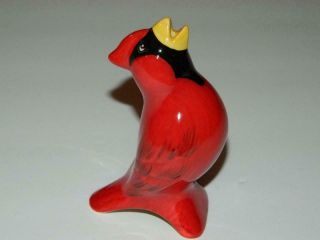 Pfaltzgraff Red Cardinal Pie Bird Ceramic Vtg Baking Steam Vent Funnel Whistle