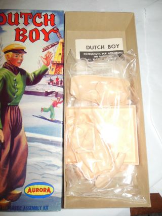 Aurora Dutch Boy model kit.  Open but parts bagged.  Vintage 1957. 6