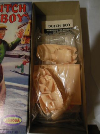 Aurora Dutch Boy model kit.  Open but parts bagged.  Vintage 1957. 7