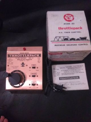 Vintage Mrc Throttlepack 501 Ho Transformer For Tyco Trains.