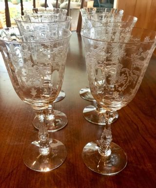 Vintage Fostoria Navarre Clear Water Goblets