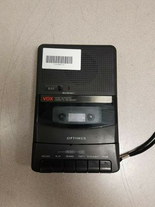 Vintage Optimus Vox Voice Activated Cassette Recorder Ctr - 107