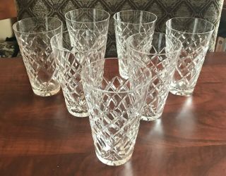 (7) Vintage Waterford Crystal Comeragh Tall Tumbler Ir High Ball - 5 Inches