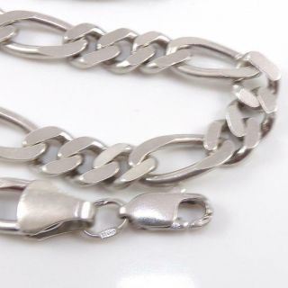 Vintage Sterling Silver Russian Figaro Men ' s Chain Link Necklace 22 