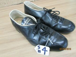 Size 9 Vintage Ron Kit Dalesman Piped Leather Cycling Shoes In