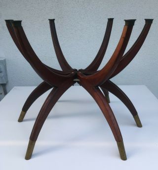 Vintage Wood Brass Folding Base 6 - Legs For Moroccan Persian Spanish Trays Tables
