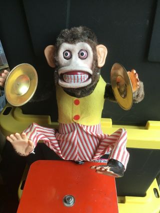 VINTAGE CK JOLLY CHIMP CYMBAL CLAPPING MONKEY / BATTERY OPERATED / JAPAN 2