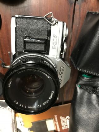 Vintage Canon AE - 1 Program 35mm Camera with Multi Lenses  Flash 2