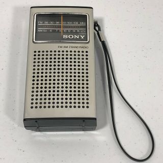 Sony Tfm - 3850w 2 Band Pocket Am Fm Radio Vintage 70s - 80s