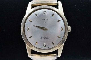 Vintage Elgin 27 Jewel Selfwinding Mens Wristwatch For Repair