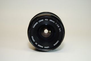 Canon Fd 28mm F2.  8 S.  C Lens