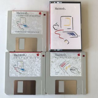 Rare 1984 Apple Macintosh Plus Guided Tour: Floppy Discs & Cassette System Disk