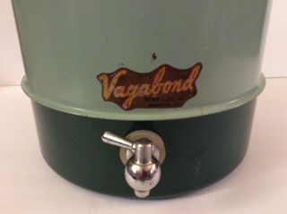 Vintage VAGABOND Metal Thermos Jug Cooler with Spigot Tap 2