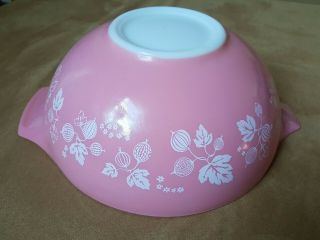 Vintage Pink Pyrex Glass Gooseberry Cinderella 4 Qt.  Mixing Bowl 444