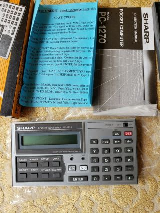 Sharp PC - 1270 Pocket Computer vintage 3