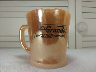 Vintage,  Fire King Rio Grande Railroad Advertising,  Utah,  Colorado,  Coffee Cup