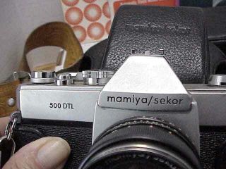 Mamiya/Sekor 500 DTL with f2 50mm Lens & f2.  8 135mm Vivitar Lens & Flash 3