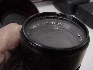 Mamiya/Sekor 500 DTL with f2 50mm Lens & f2.  8 135mm Vivitar Lens & Flash 6
