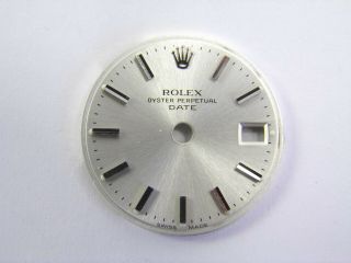 Vintage Ladies Rolex Oyster Perpetual Date Dial 20mm Silvered Silver 9