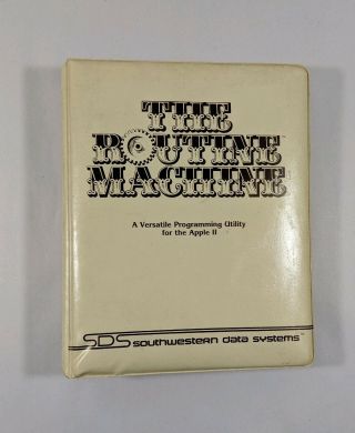 Vintage The Routine Machine Programming Utility For Apple Ii 1982 Software