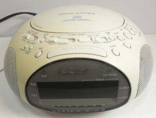 Vintage Sony Dream Machine Cd - R Rw Cd Player Am/fm Radio Alarm Clock Icf - Cd831