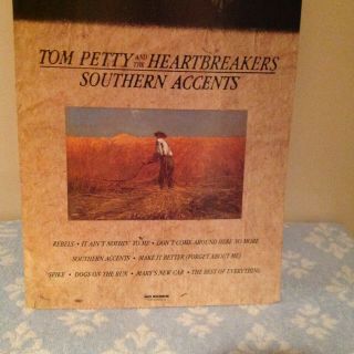 VTG Tom Petty Southern Accents 1985 Cardboard Promo Standee Record Store Display 3