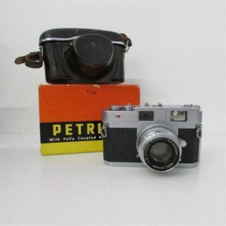 Petri Automate 35mm Rangefinder Camera W/ 45mm F1.  9 Orikor Lens Iob,  Case