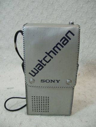 Vintage Sony Watchman Fd - 20a B&w Tv,  Case Guaranteed