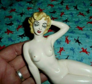 Vintage Nude Figurine Pin Up Girl Marilyn Monroe 1950 ' s OOAK 3