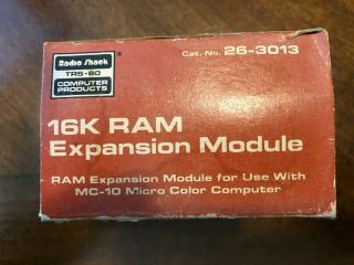 Vintage Radio Shack TRS - 80 16K RAM Expansion Module 26 - 3013 - 4