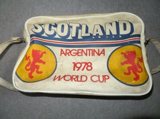 Vintage Scotland 1978 Argentina 1978 World Cup Holdall And Badges