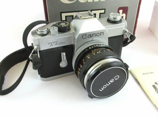 Vintage Canon TLb 50/1.  8 35mm Camera w/Original Box & Instructions 2