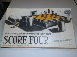 Score Four Board Game Funtastic 1968 Made In Usa Complete Vintage 2 To 8 Players