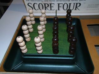 Score Four Board Game Funtastic 1968 Made in USA Complete Vintage 2 to 8 Players 4