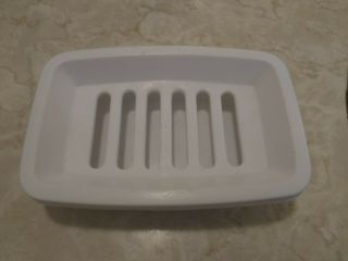 Vintage Rubbermaid Counter Sink Bar Hand Soap Holder Dish White