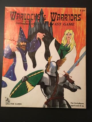Vintage Tsr Warlocks And Warriors Introductory Level Fantasy Game,  Complete