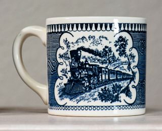 Two Vintage Royal China Currier and Ives Express Train Coffee Mugs 4