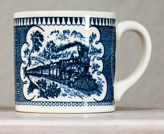 Two Vintage Royal China Currier and Ives Express Train Coffee Mugs 5