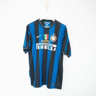 Inter Milan Nike Home 2009/2010 Vintage Retro Football Shirt
