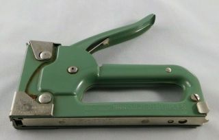 Vintage Arrow Fastener Co Inc.  Jt - 21 Green Heavy Duty Stapler Staple Gun