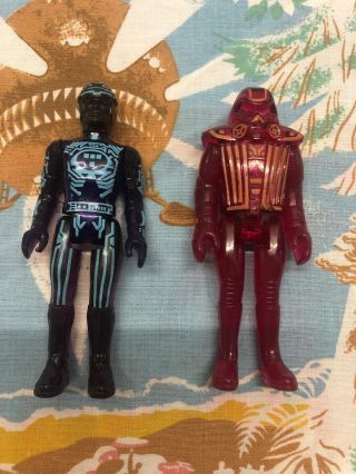 1982 Vintage Tomy Tron And Red Warrior Action Figures From Movie Tron With Disc